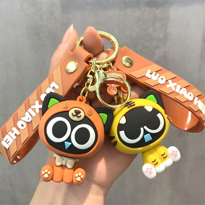 Wholesale 2PCS Cartoon Animals Panda PVC Keychains JDC-KC-Aobang005