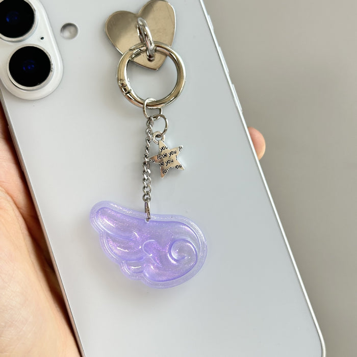 Wholesale Sweet Star Angel Wings Keychain