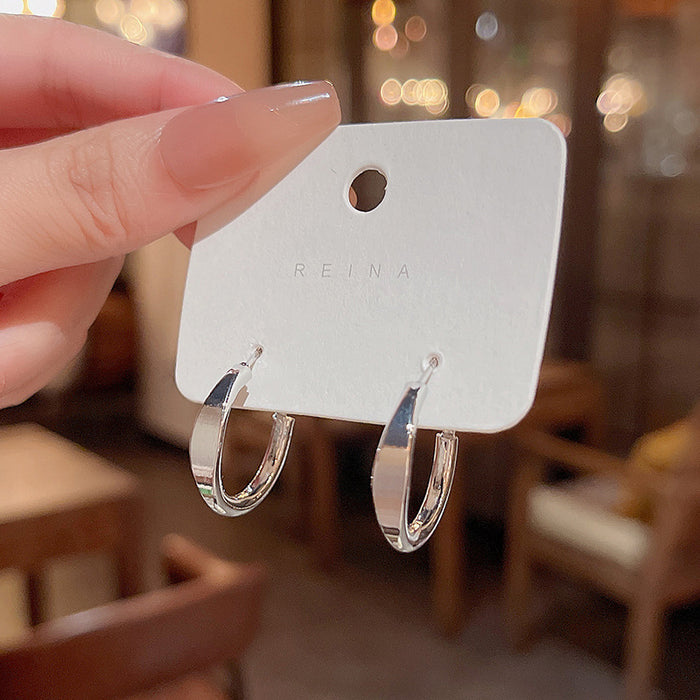 Wholesale Flat Plain Hoop Earrings