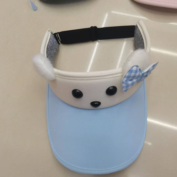 Wholesale Butterfly knot color blocked empty top sun hat, new casual versatile sun protection and UV protection sun hat