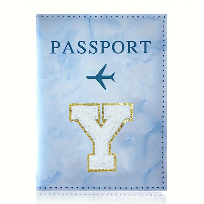 Wholesale Fashion Initial Letter Pattern PU Passport Holder Travel Wallet Casual Everyday Accessory