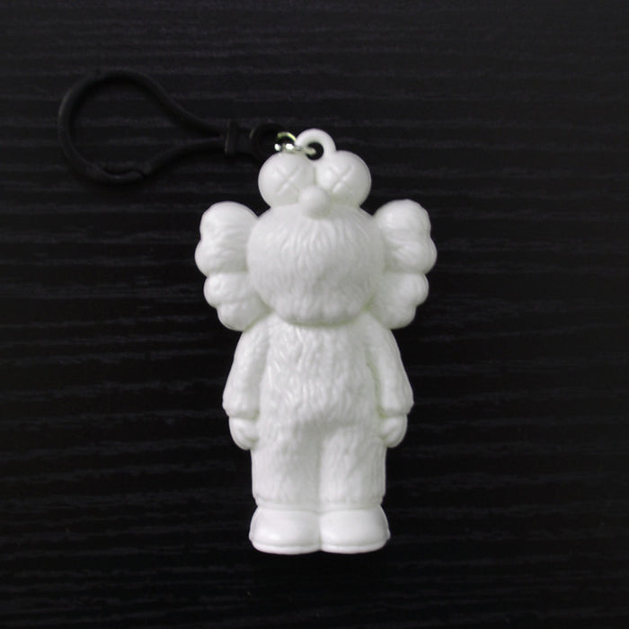 Wholesale Cyber Red Fluid Bear Keychain Handmade diy Material Bag Homemade White Embryo Bear Pendant Couple Creative Gift