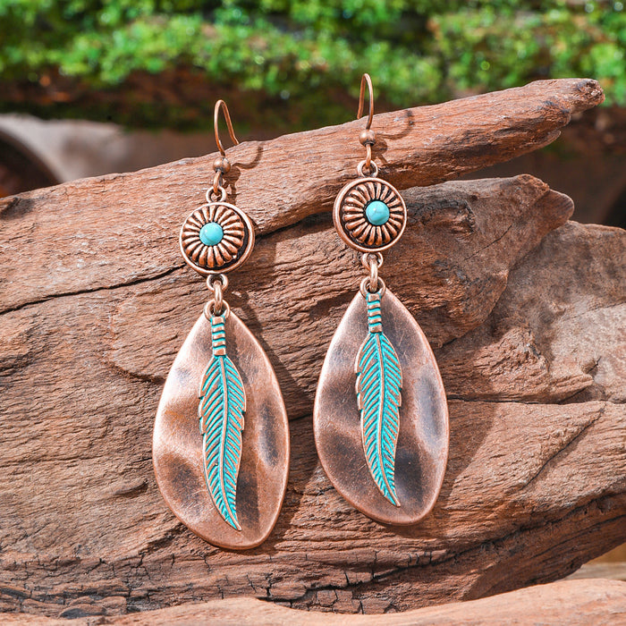 Wholesale Bohemian Vintage Geometric Zinc Alloy Earrings &  Necklace Set - Trendy Jewelry MOQ≥2