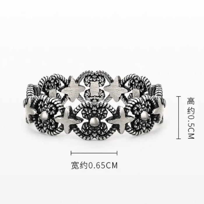 Wholesale Vintage, Personalized, Versatile Punk Starry Open Ring