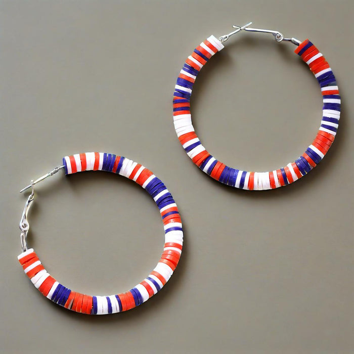 Wholesale Creative contrasting earrings, personalized casual vacation style, soft ceramic ring earrings