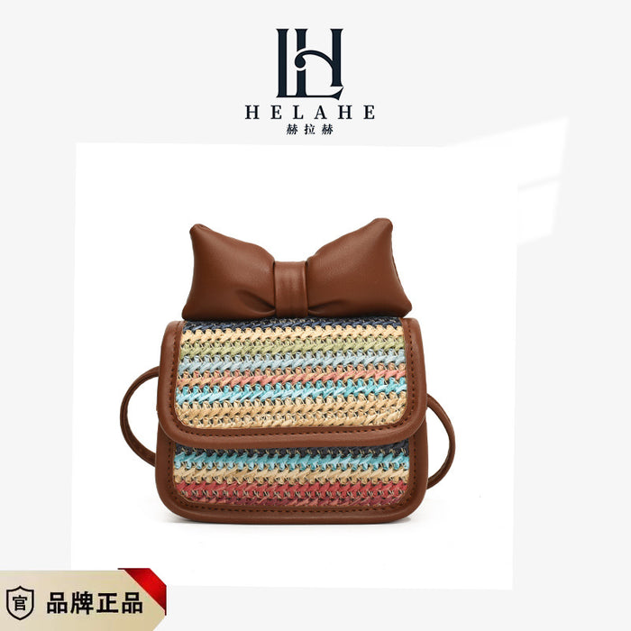 Wholesale New colored bow crossbody bag for children