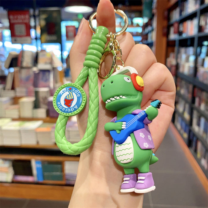 Wholesale Keychain music 3D silicone figurine pendant car ornament