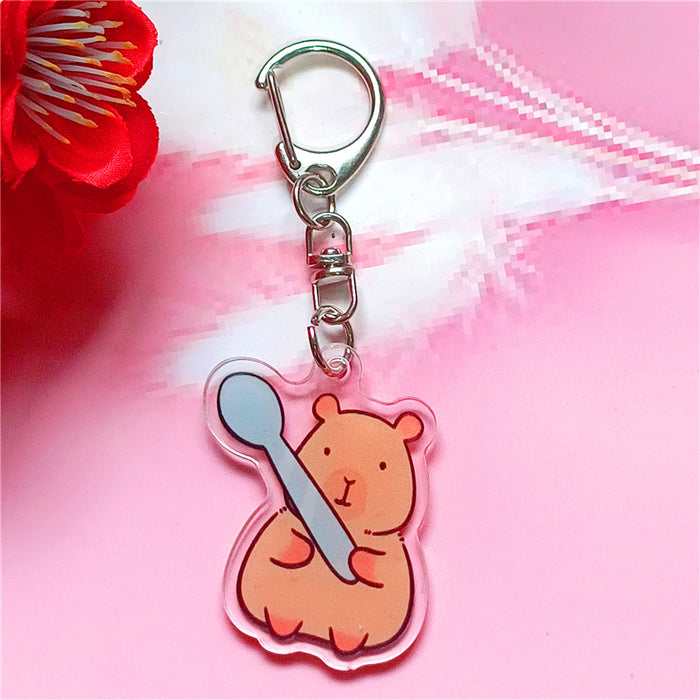 Wholesale Cartoon Keychain Acrylic Double-Sided Key Ring