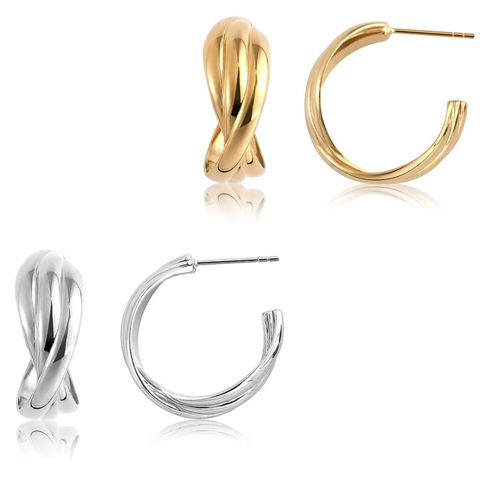 Wholesale Iron Twist Earrings JDC-ES-LiR008