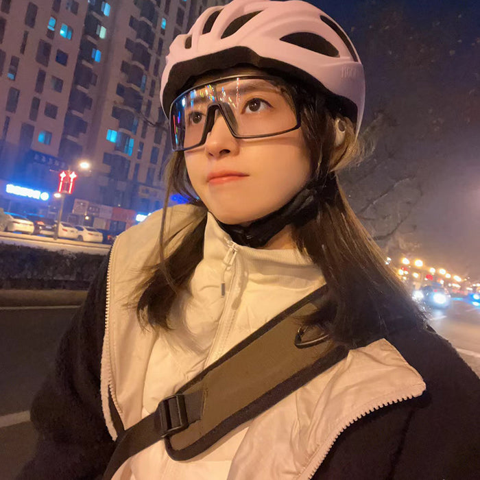 Wholesale Outdoor Night Cycling Glasses Sports Road Cycling Large Frame Windproof and Eye Protection Transparent Sunglasses