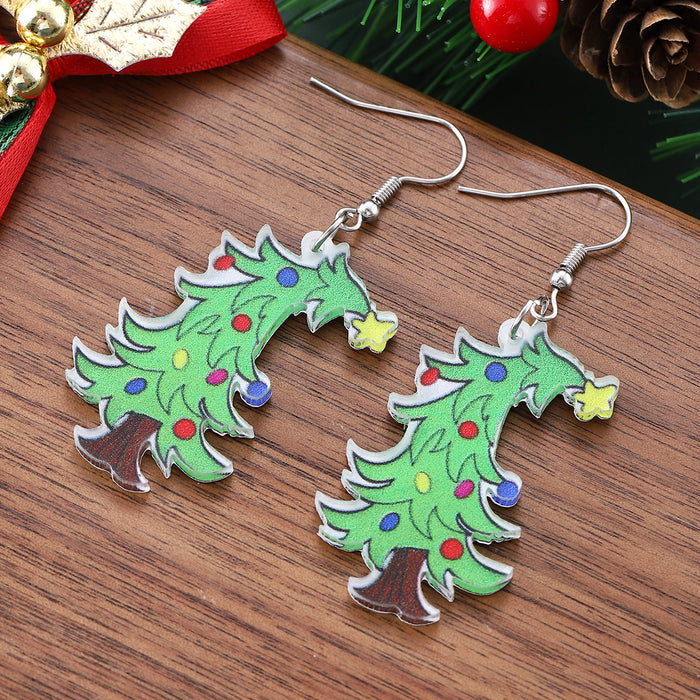 Wholesale Acrylic Christmas Wine Glass Earrings JDC-ES-ChuLian005