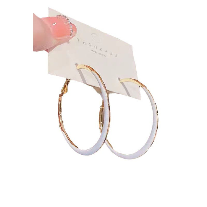 Wholesale Large Hoop Alloy Earrings JDC-ES-TongS008