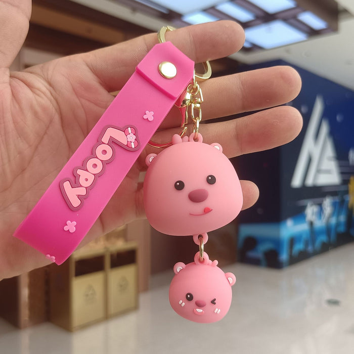 Wholesale Cartoon Silicone Doll Keychain JDC-KC-KuangK040