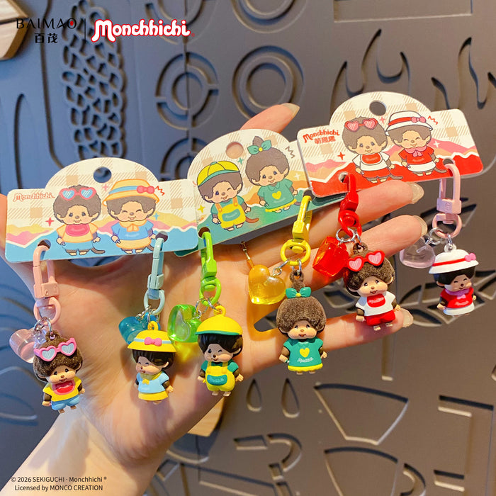 Wholesale PVC Cute Cartoon Pendant Yellow Green Bag Charm Keyring For Student Backpack Gift Accessory