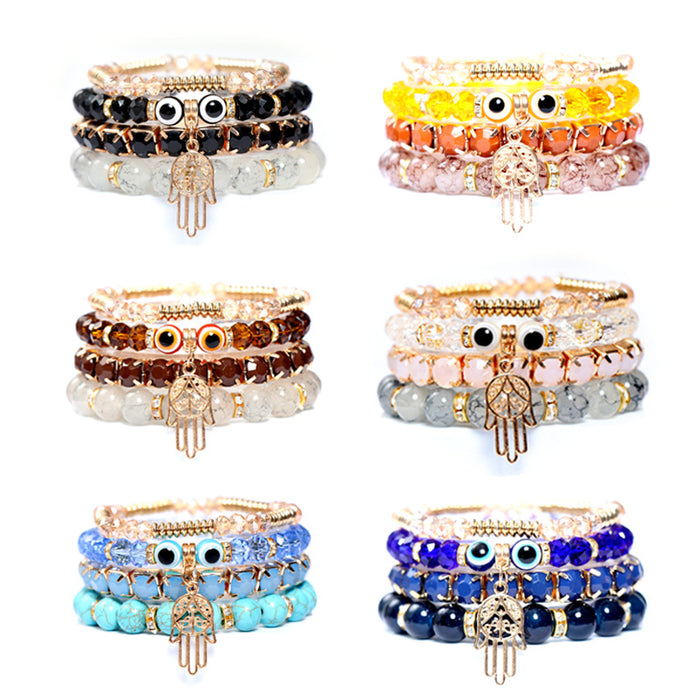 Wholesale Bohemian Evil Eye Palm Multilayer Bracelet JDC-BT-NHong015