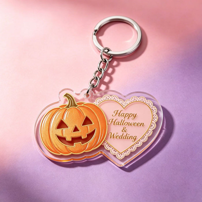 Wholesale  Trendy Acrylic Keychain with Pumpkin Ghost Design MOQ≥2
