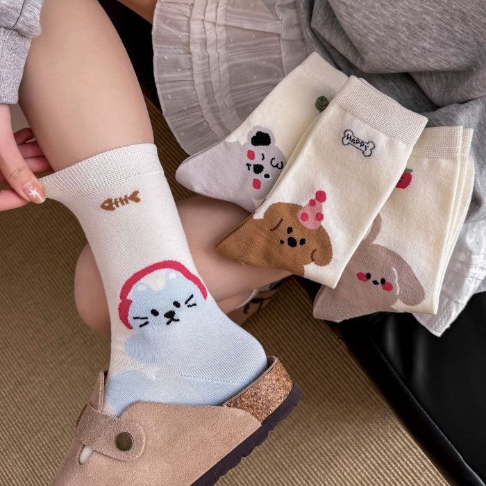 Wholesale Cartoon socks, cute and versatile, boneless socks, pile up socks