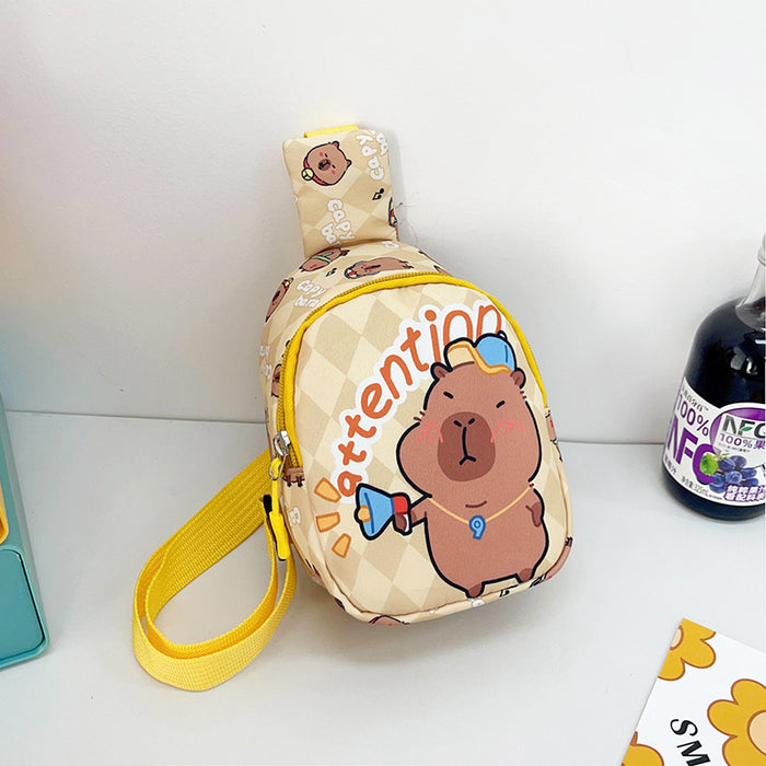 Wholesale New children' s bag cartoon pattern one-shoulder crossbody chest bag baby out for fun