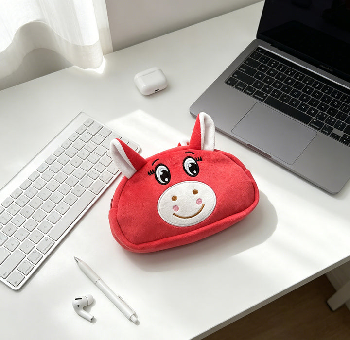 Wholesale 3pcs Crying Horse Plush Coin Purse Storage Bag