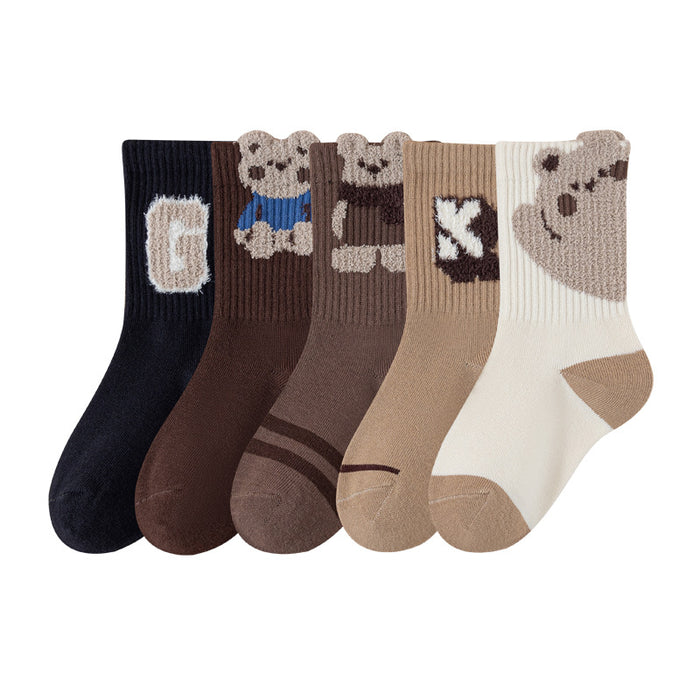 Wholesale Autumn and Winter Children's Combed Cotton Thick Socks Cartoon Socks JDC-SK-SL001