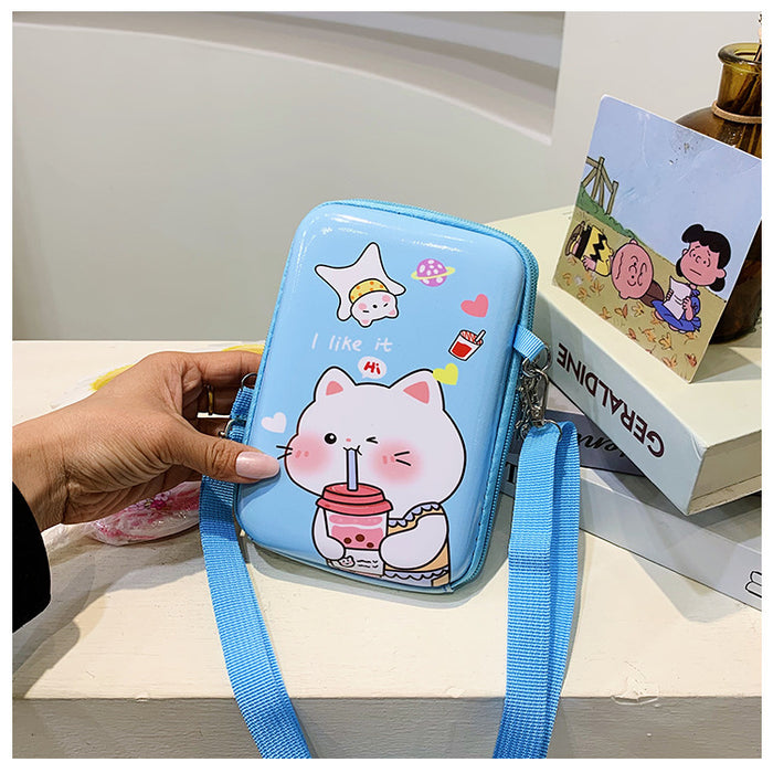 Wholesale New zero wallet hard shell box bag, cute girl crossbody bag, outdoor leisure phone bag, parent-child children's bag