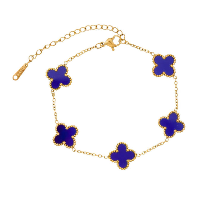 Wholesale Four-leaf Clover Rose Gold Bracelet