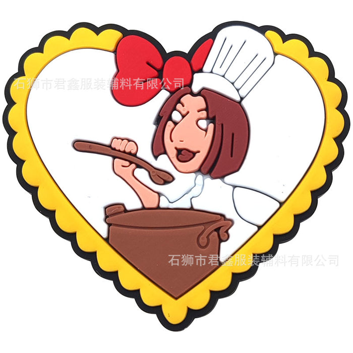 Wholesale 50pcs Buckle  Pvc Soft Glue DIY Accessories Shoes Charms