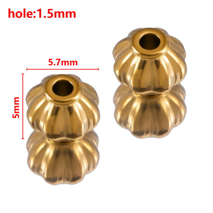 Wholesale Stainless steel hole bead lantern hole bead angular scattered bead separated bead handmade DIY bracelet bracelet bracelet bracelet bracelet