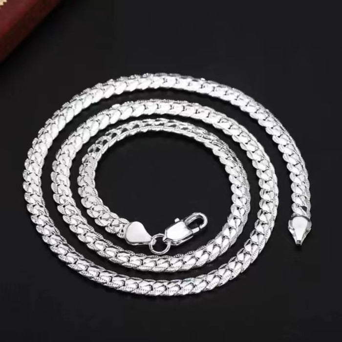 Wholesale 4MM side embossed copper necklace