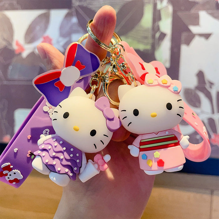 Wholesale Cat Cartoon Animation Pvc Doll Bag Pendant  Keychain