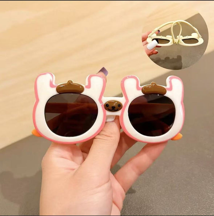 Wholesale Soft silicone sunglasses, cute cartoon polarized glasses, UV resistant sunshade sunglasses