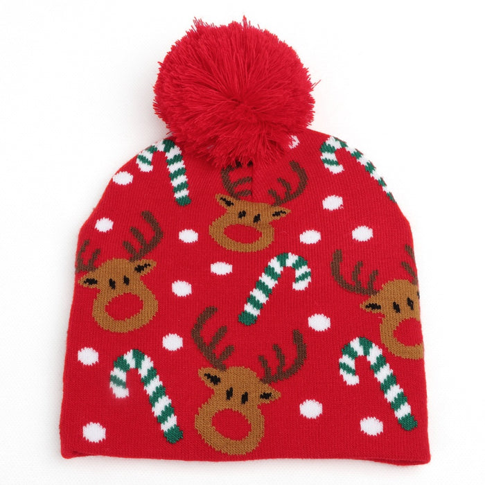 Wholesale Autumn and Winter New Christmas Knitted Jacquard Hat Unisex Warm Pullover Hat with Ball Decorative Cold Hat