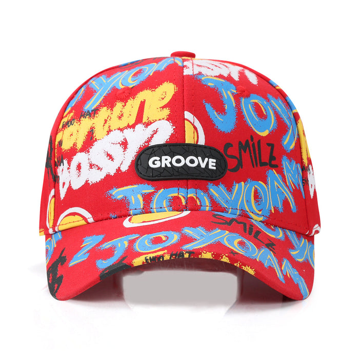 Wholesale wholesale Children's Street-fried Graffiti Baseball Cap Leather Label Cap