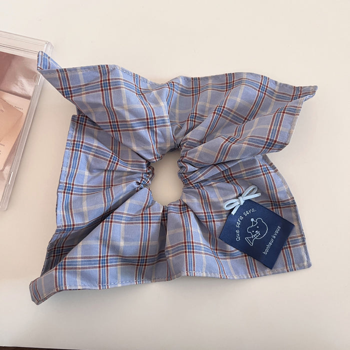 Wholesale Small niche minimalist retro striped square circle hair loop, women's high-end sense, ponytail hair accessory, headband, rubber band hair clip