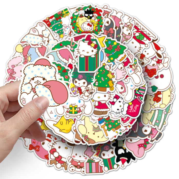 Wholesale 50pcs Christmas  Stickers Cartoon Cute Decorative  Stickers
