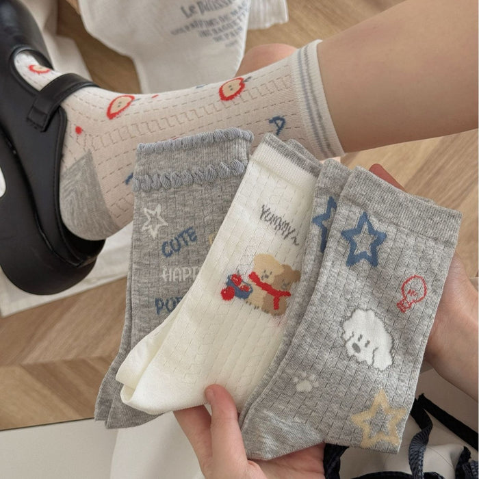 Wholesale Cute cartoon socks with mesh, breathable, sweat absorbing, boneless cotton socks