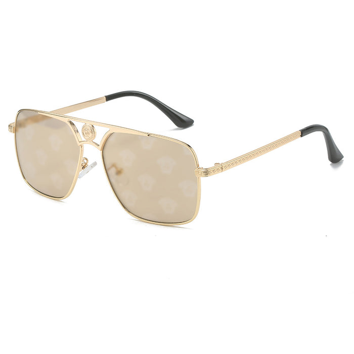 Wholesale Box sunglasses, women's metal frame sunglasses, imitation brand glasses, sunscreen sunglasses