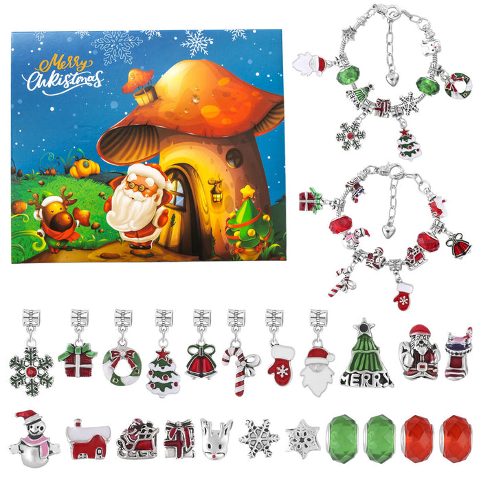 Wholesale Christmas DIY Bracelet Blind Box Gold 31 Grid Advent Calendar Jewelry Accessory Gift