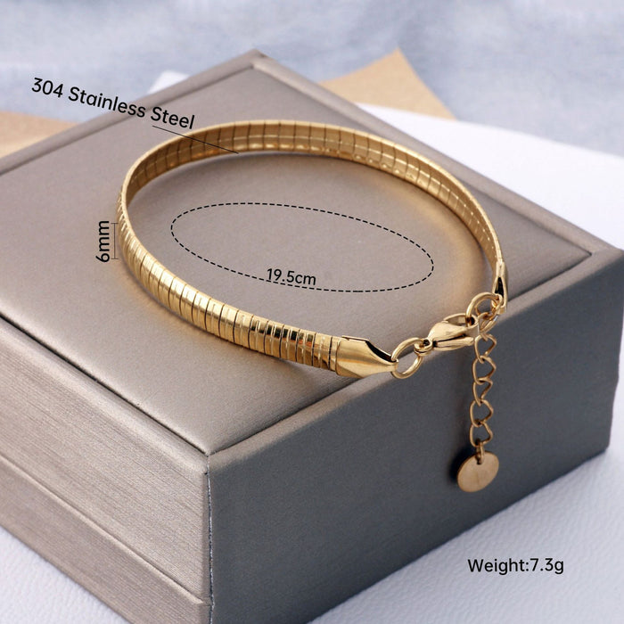 Wholesale Light Luxury Stainless Steel Bracelet — Snake Chain Style