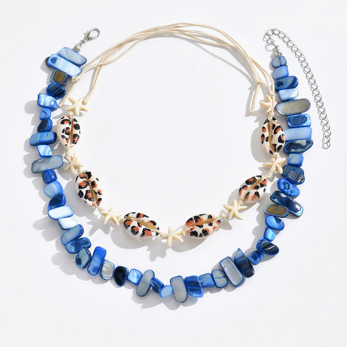 Wholesale Irregular Gravel Necklace Multi-Layered Shell Starfish Necklace Necklace