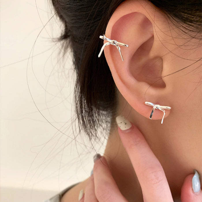 Wholesale Bow Ribbon Earrings Ear Clip No Ear Holes Earrings