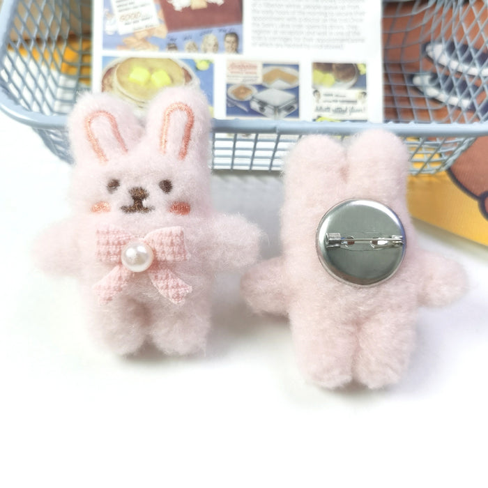 Wholesale Cartoon Plush Bunny Door Buckle Key Chain Cute Rabbit Backpack School Bag Student Gift Pendant