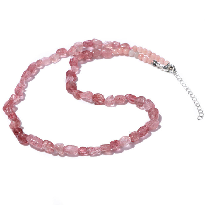 Wholesale Stone necklace irregular natural stone handmade jewelry sweater chain