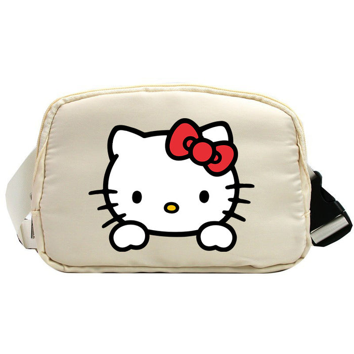 Wholesale Cat Cartoon Waterproof Sports Chest Bag  Versatile Crossbody Bag for Running with Phone Shoulder Bags