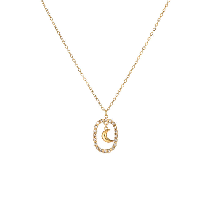 Wholesale Retro geometric stainless steel pendant necklace