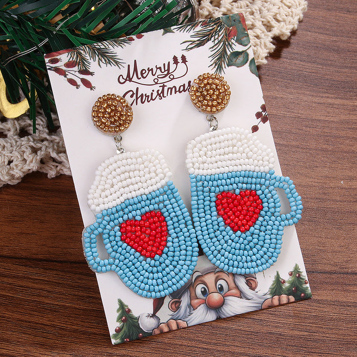 Wholesale Christmas Series Deer Boots Earrings