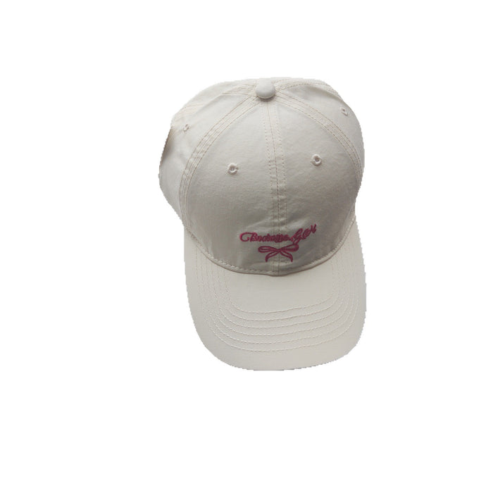 Wholesale New letter bow embroidered baseball cap, sun protection and sunshade cap, duckbill cap
