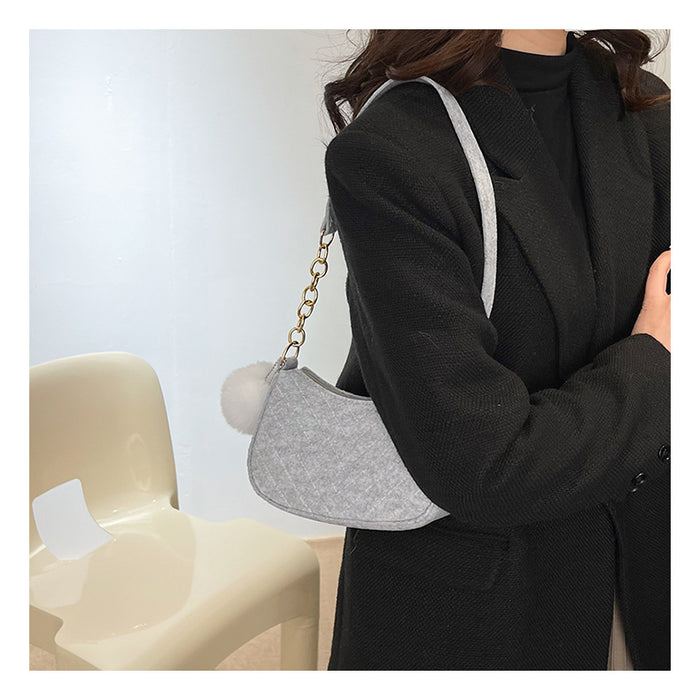 Wholesale Casual Wool Ball PU Shoulder Bag JDC-SD-SYuan007