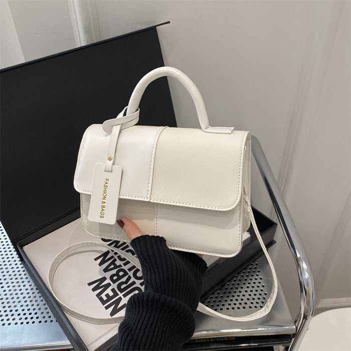 Wholesale Fashion splicing texture handbag, commuting shoulder crossbody bag, small square bag