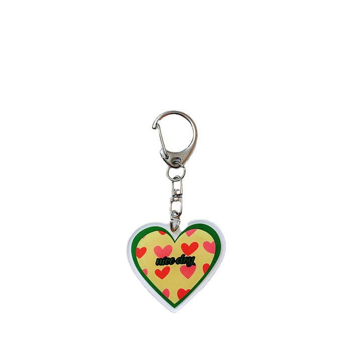 Wholesale Love acrylic keychain student schoolbag pendant car accessories children couple gift accessories